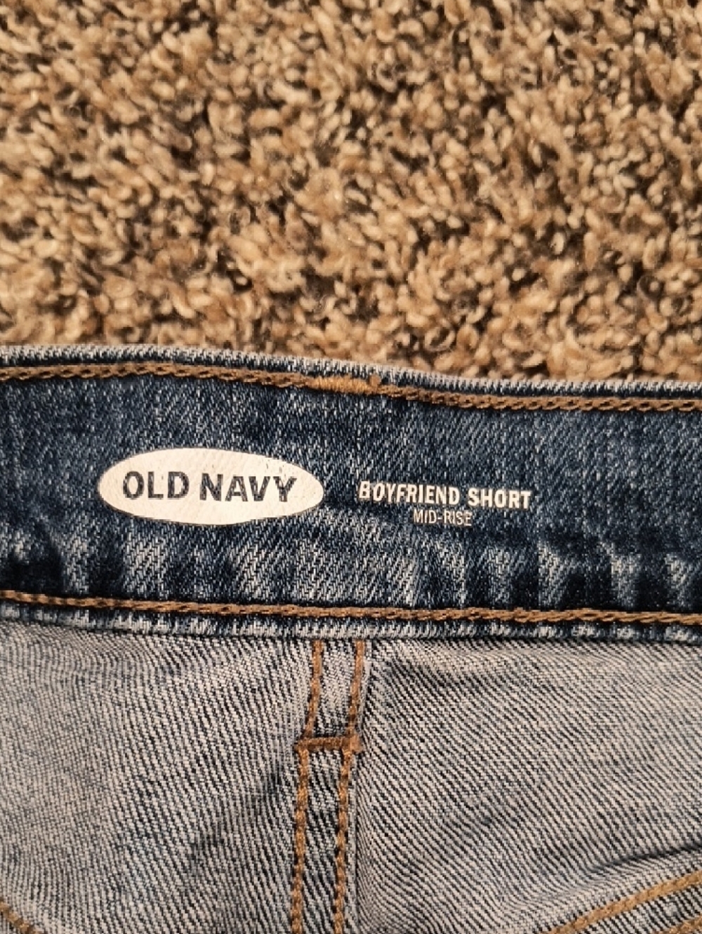 Old Navy Distressed Rolled-Hem Jean Shorts - Blue - Picture 3 of 4